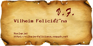 Vilheim Feliciána névjegykártya